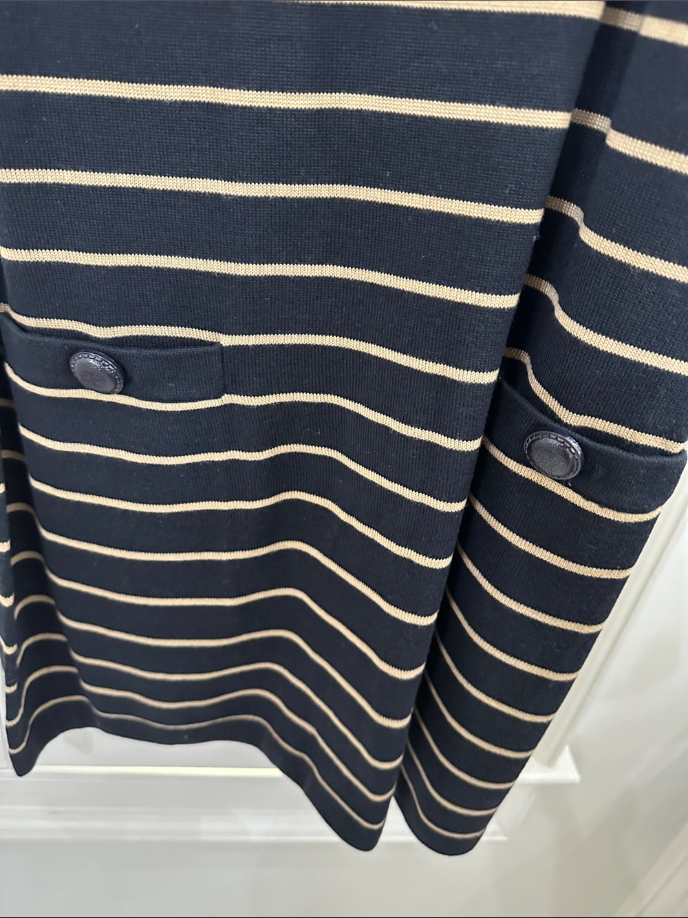 Jessica Howard Black with Gold Stripe Midi Dress - Picture 3 of 4